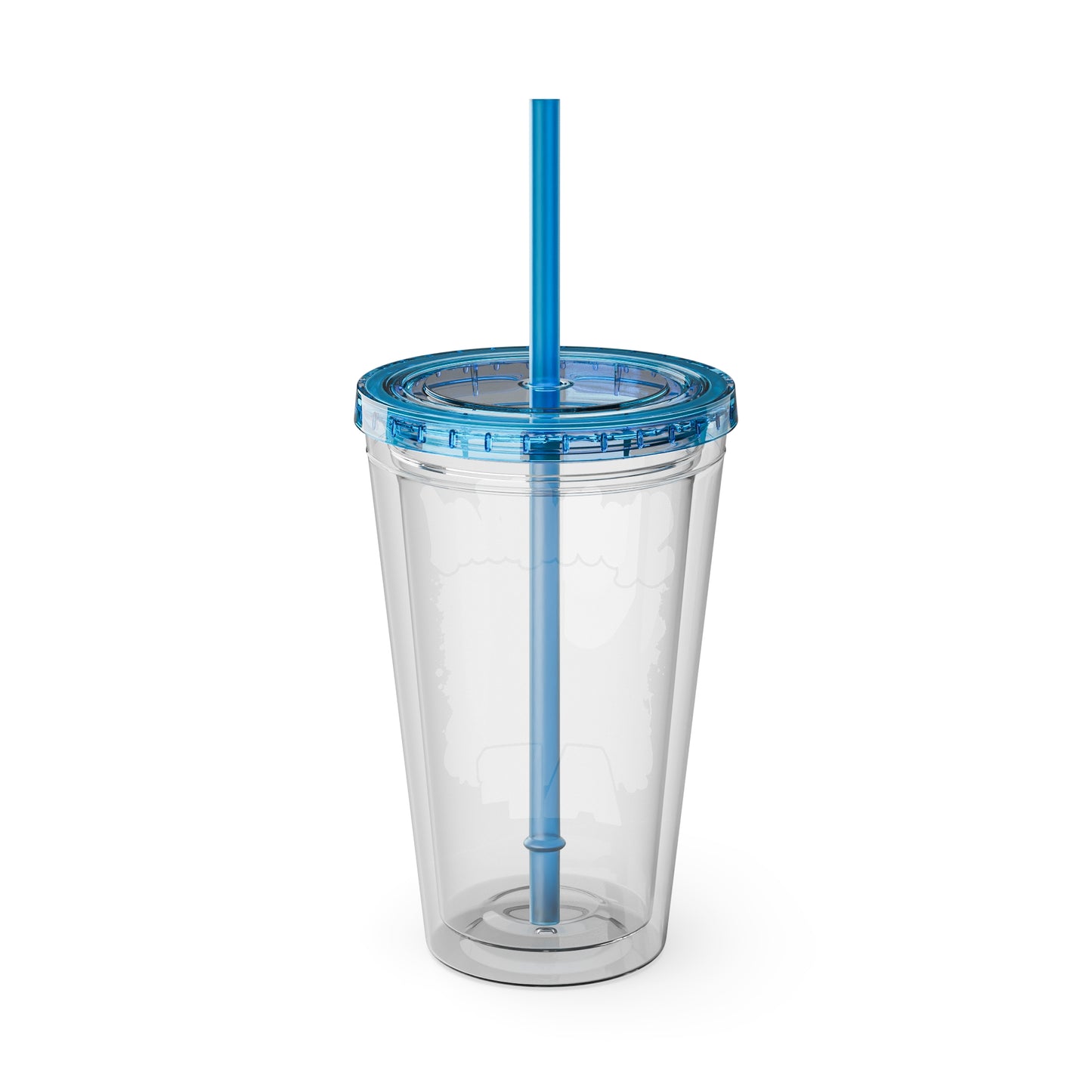 Spiritual AF Tumbler | 16oz Clear Sunsplash Cup with Straw | Vibrant Eco-Friendly Travel Mug for On-the-Go Hydration