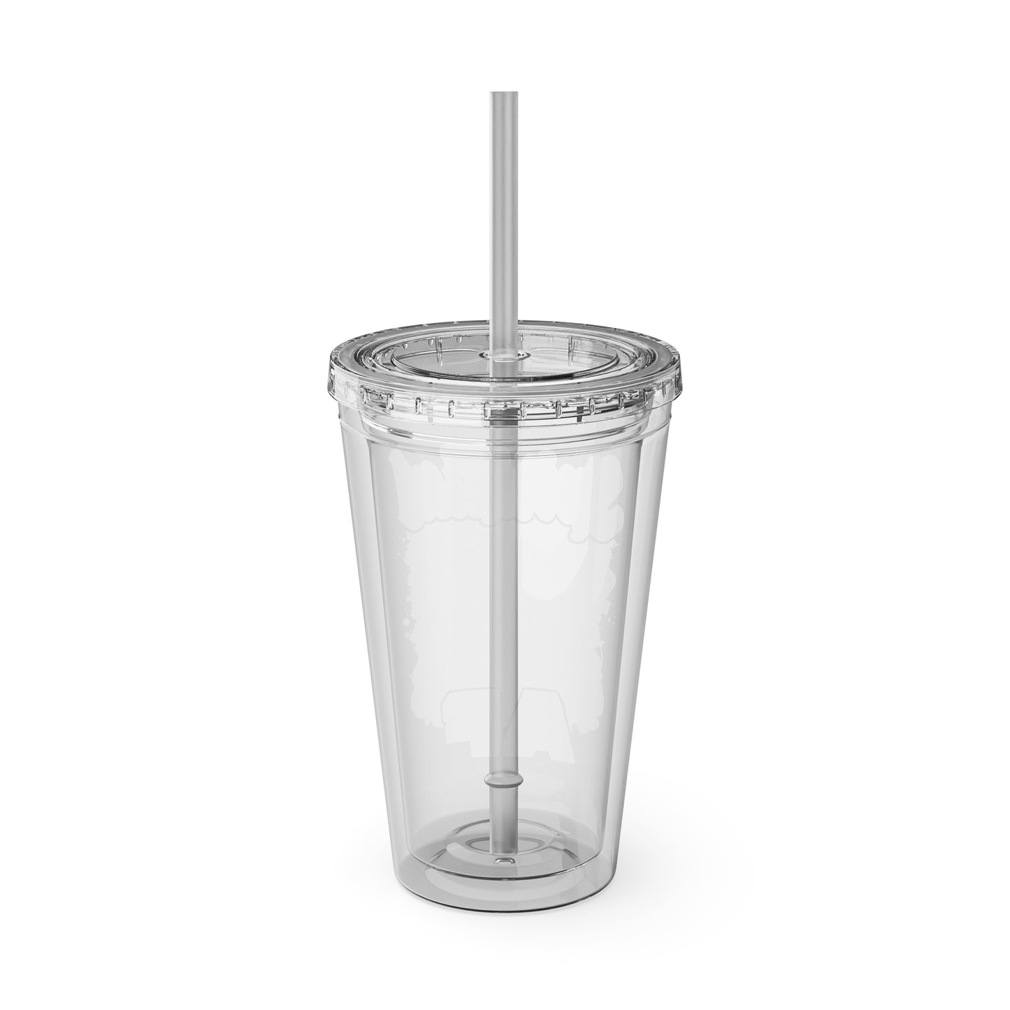 Spiritual AF Tumbler | 16oz Clear Sunsplash Cup with Straw | Vibrant Eco-Friendly Travel Mug for On-the-Go Hydration