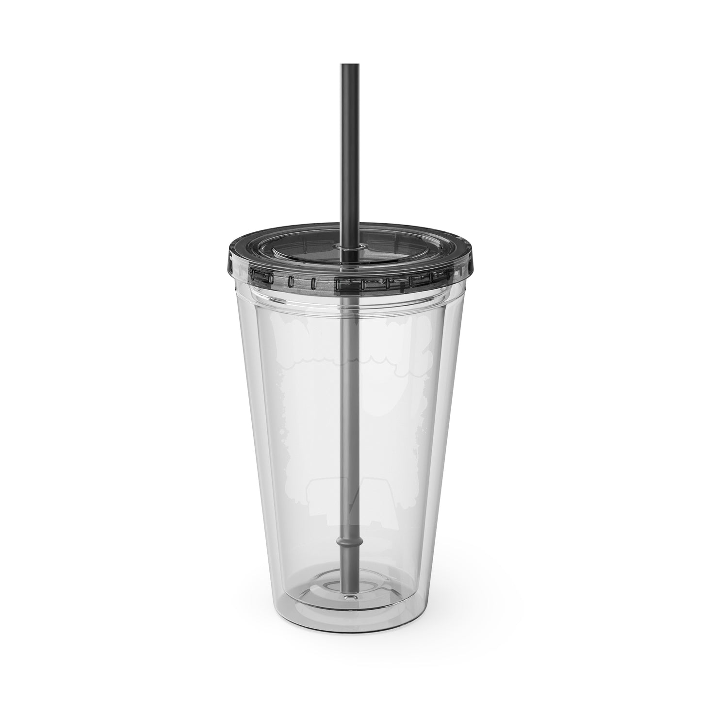 Spiritual AF Tumbler | 16oz Clear Sunsplash Cup with Straw | Vibrant Eco-Friendly Travel Mug for On-the-Go Hydration