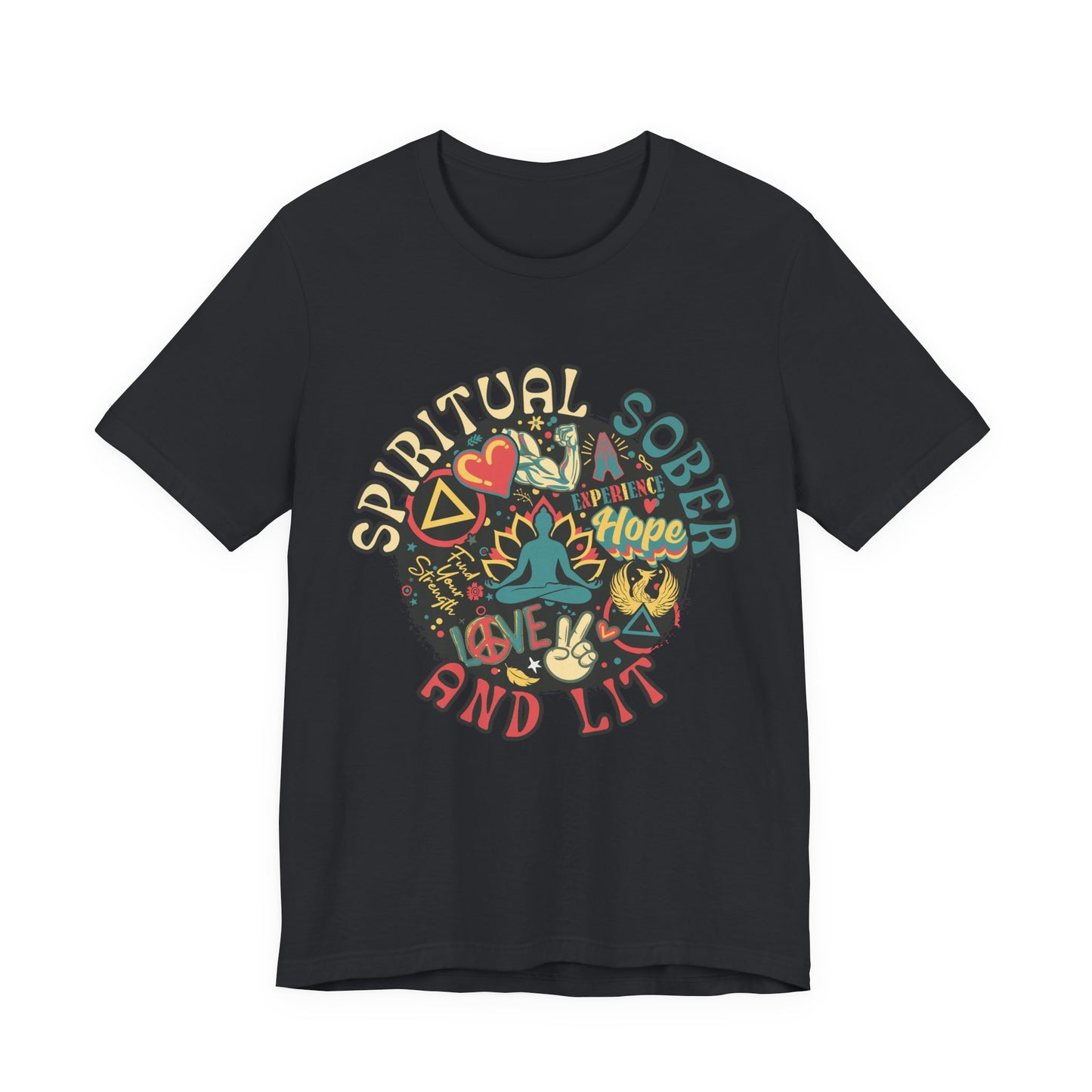 Spiritual, Sober, and Lit - Unisex Jersey Short Sleeve Tee