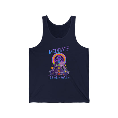 Meditate to Elevate Unisex Jersey Tank