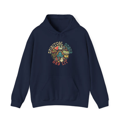 Spiritual Sober and Lit Unisex Heavy Blend™ Hooded Sweatshirt