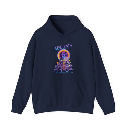 Meditate to Elevate Unisex Heavy Blend™ Hooded Sweatshirt