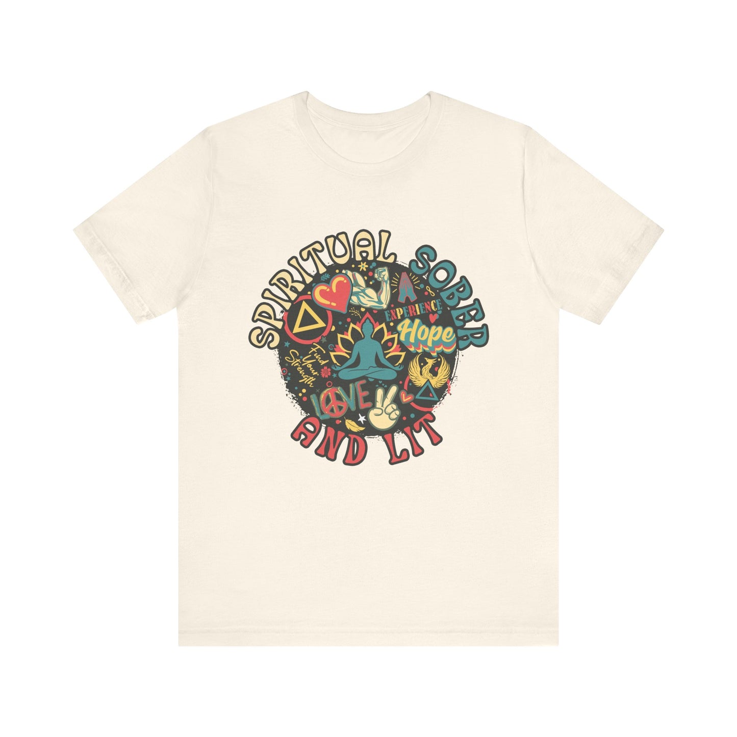 Spiritual, Sober, and Lit - Unisex Jersey Short Sleeve Tee