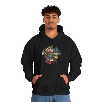 Spiritual Sober and Lit Unisex Heavy Blend™ Hooded Sweatshirt