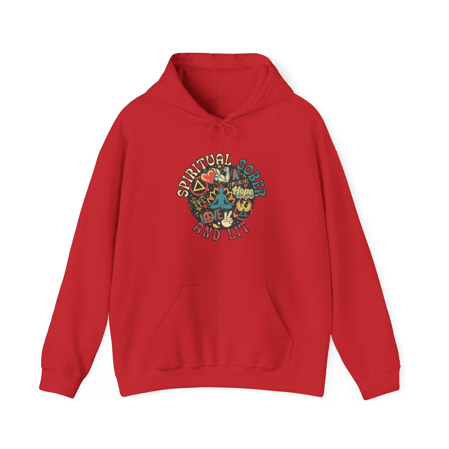Spiritual Sober and Lit Unisex Heavy Blend™ Hooded Sweatshirt