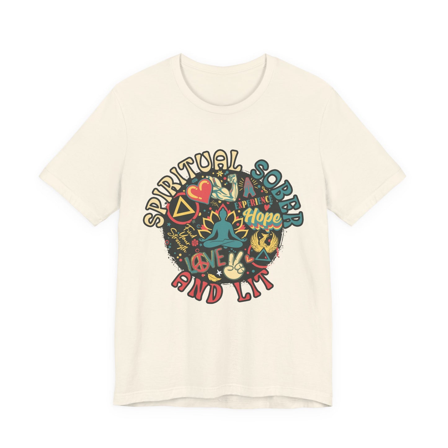 Spiritual, Sober, and Lit - Unisex Jersey Short Sleeve Tee