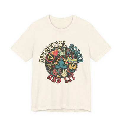 Spiritual, Sober, and Lit - Unisex Jersey Short Sleeve Tee