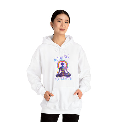 Meditate to Elevate Unisex Heavy Blend™ Hooded Sweatshirt
